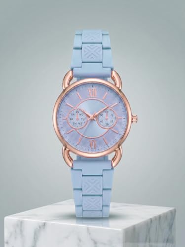 Image of Shocknshop Analog Women Watches Ladies Rose Gold Round Dial Metal Strap Wrist Watch for Woman and Girls -WCH196
