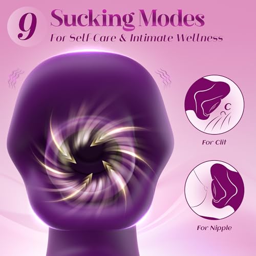 Image of Toendi Sucking Vibrator Rabbit Sex Toy, Nipple Clit Sucker Thrusting Dildo | 9 Suction Modes, 7 Thrusting Dildos Vibrating Modes, App Control Suction Toy, G Spot Vibrators Clitoral Stimulator