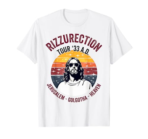 Rizzurection Tour '33 d.C. Divertente Gesù Meme Maglietta