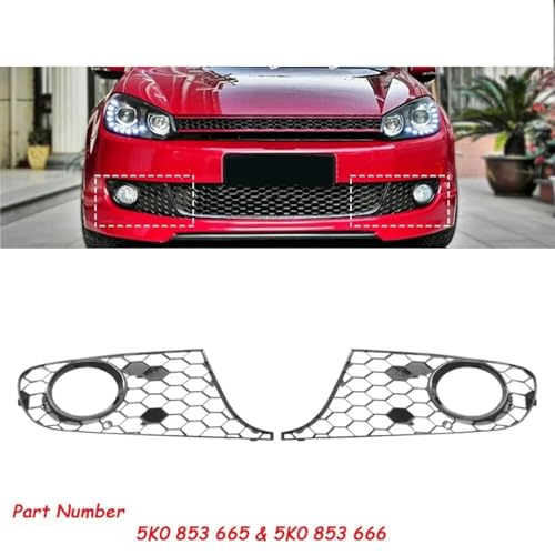 Rejilla parachoques delantero para reparar luz antiniebla de Jetta 2009-2013 3