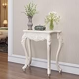 Console vintage : Cette magnifique table d'entrée au charme chaleureux mettra vos invités immédiatement à l'aise. Son motif sculpté lui confère une beauté classique. Ses pieds incurvés et design lui confèrent une touche de raffinement et d'élégance