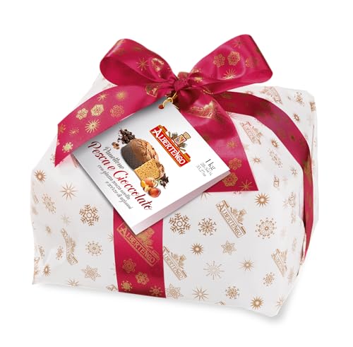 ALBERTENGO - Seit 1905 - Panettone alla Pesca e Ciclato mit Mandel- und Haselnuss-Glasur IGP aus dem Piemont