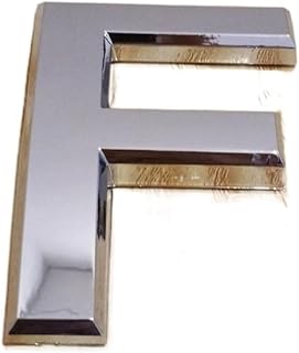 House Numbers 3.5cm/5cm/7cm/10cm 0123456789 Modern Silver Plaque Number House Hotel Door Number Address Digits Sticker Plate Sign Plastic House Number (Color : Letter F, Size : 7cm)