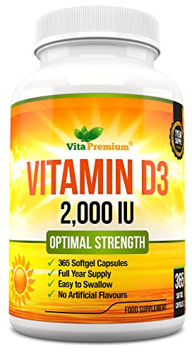 Vitamin D3 2000 IU Softgels, 365 Count