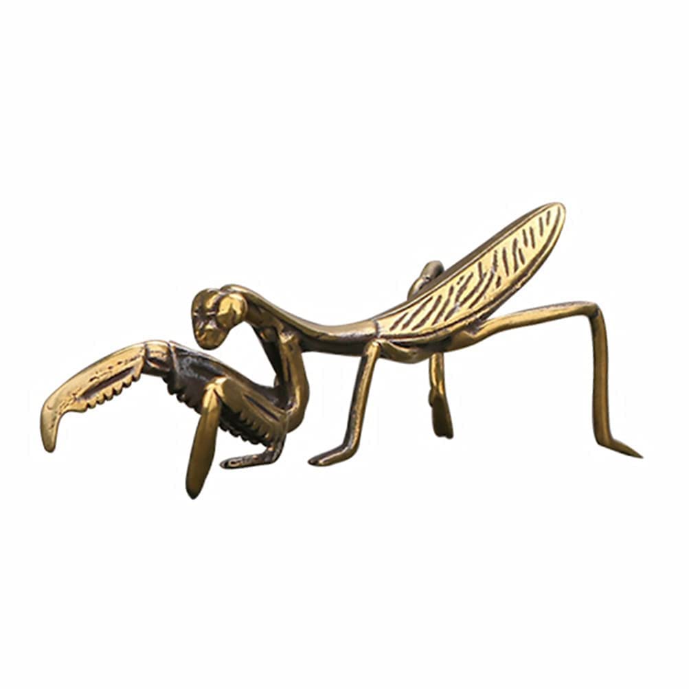 1pc Brass Insect Decoration Creative Mantis Decoration Brass Mantis Crafts Copper Mantis Ornament Antique Play Copperware