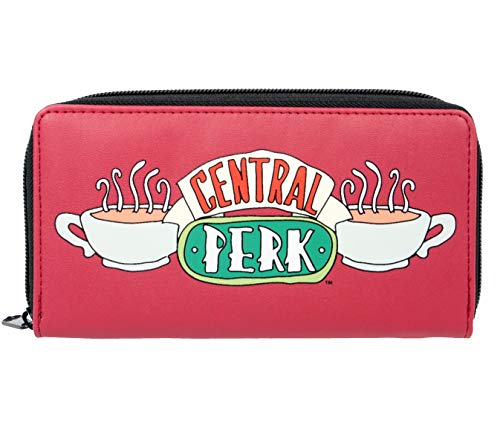 Porte-monnaie zippé Friends Central Perk rouge taille M