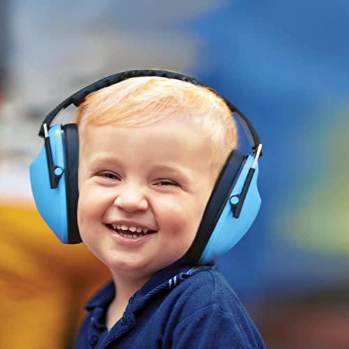 Walker’s Youth Children’s Low Profile Lightweight Padded Headband Adjustable Folding Noise-Reducing Hearing Protection Earmuffs, Blue #TOP5