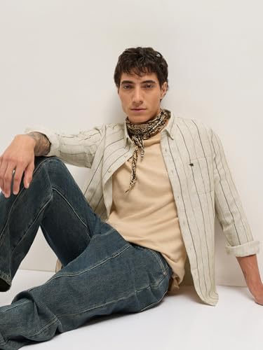 Image of The Bear House Men's Striped Slim Fit Shirt