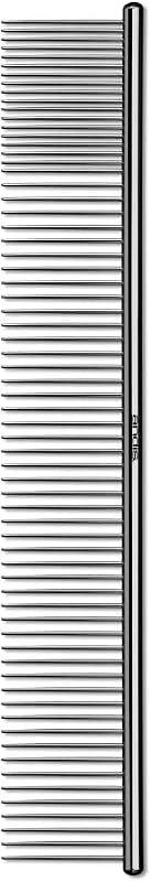 Andis 65725 Stainless-Steel Comb for Knots, Mats & Loose Hair Removal - Effective Dematting Tool Comfortable, Lightweight, Portable & Safe for Dogs, Cats & Pets – Silver, 10-Inch