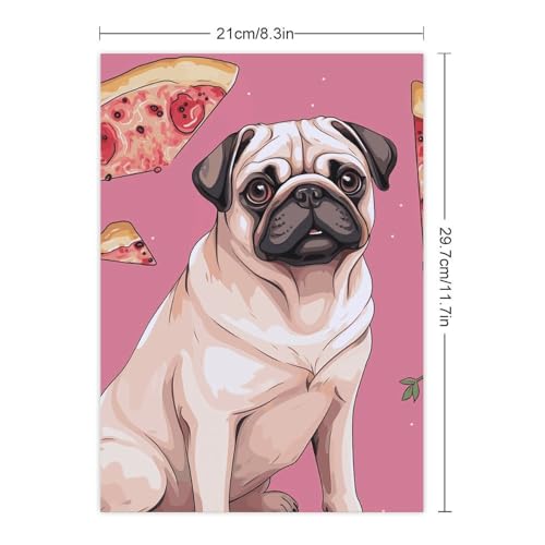 Stickers imperméables carlin pizza rose pour bouteille eau - 3