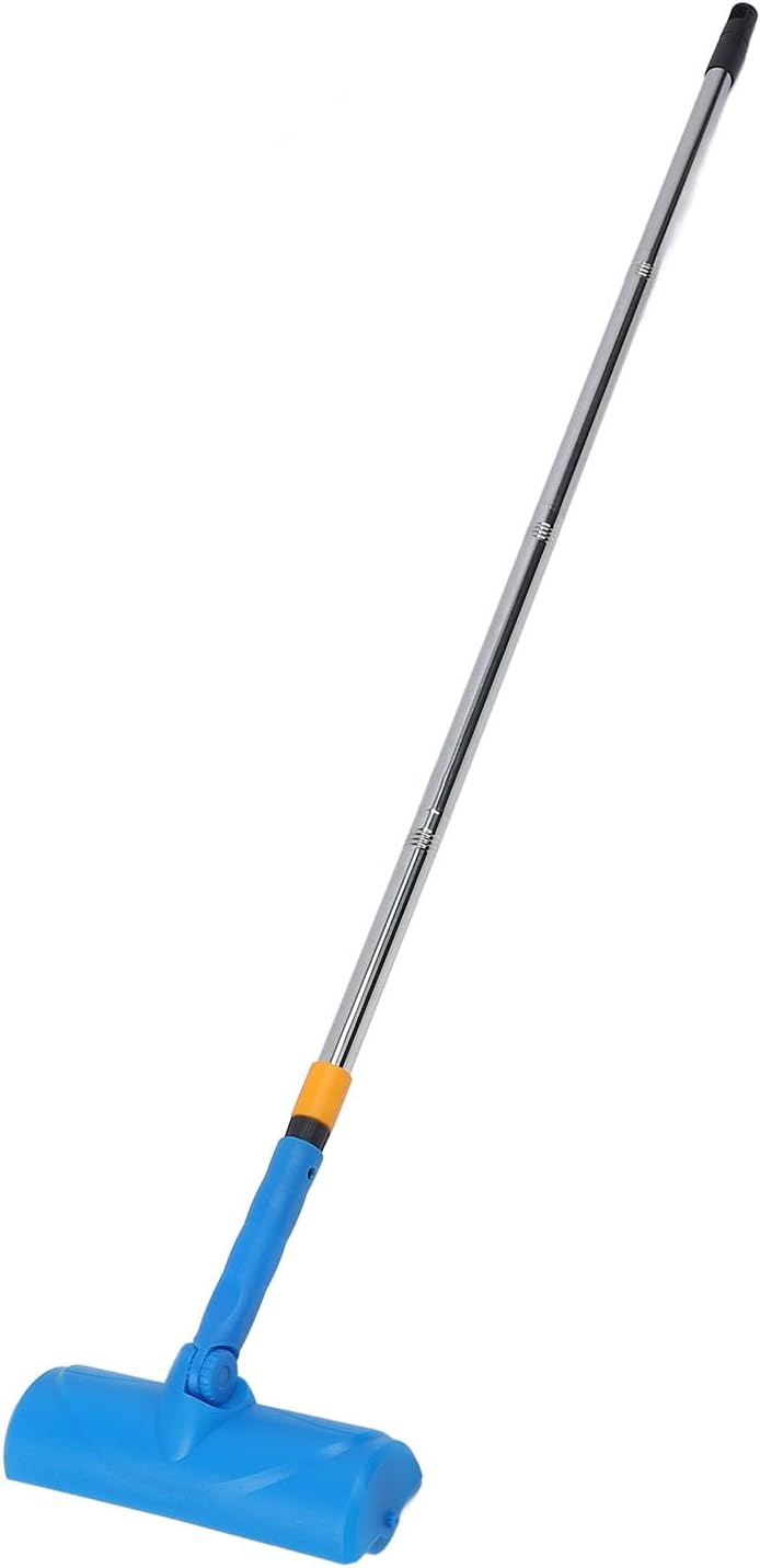 Paint Roller, 10 Inch Ceiling Paint Roller with Adjustable Stainless Steel Extension Pole and Reusable Anti Splashing for Window Door Garden Garage