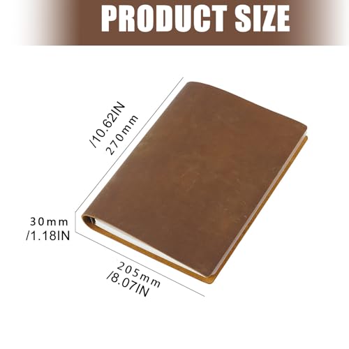 Carnet de notes rétro en cuir B5 avec couverture authentique pour l'écriture - 6