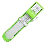 Medidor de pie para medir el tamaño del zapato, regla de plástico ABS con rango de 80-200 mm, herramienta de doble escala azul/rojo para adultos y niños, compacto (verde)