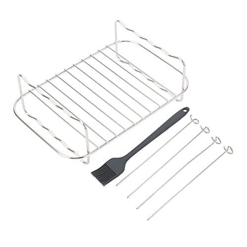 Rack de fritadeira retangular, grau alimentício, resistência a altas temperaturas, fácil de aço inox