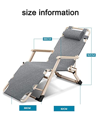 Chaise relax de bureau pliante et réglable grise