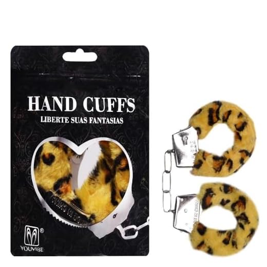 Algema De Metal E Pelúcia Com Fecho Ajustável Onça Amarelo MSM1011