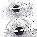 Fascinators Hats 20s 50s Pillbox Hat Cocktail Tea Party for Women (Grey, One Size)