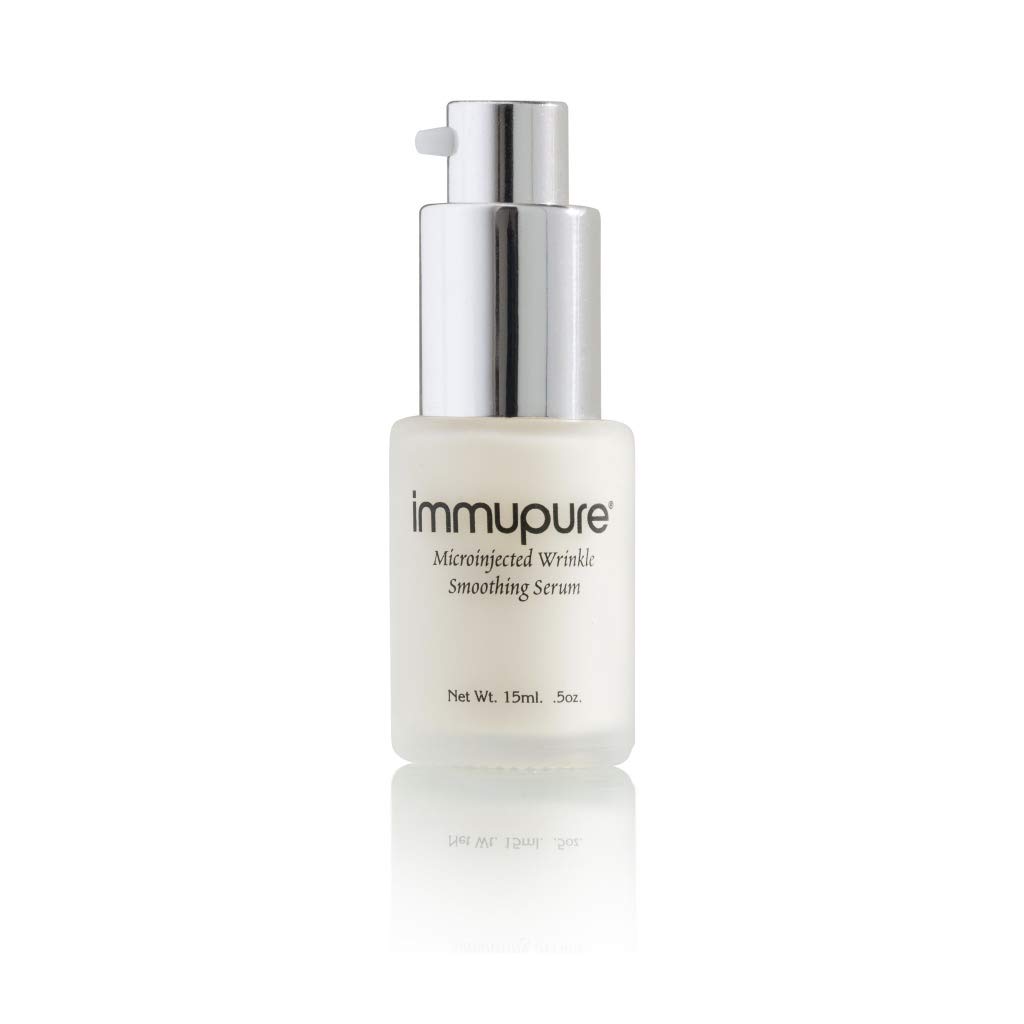 Immupure Premium Wrinkle Smoothing Serum, Award Winning Anti-Aging Formula with powers of Colostrum, Hyaluronic and Vitamin C to Quickly Repair Frown Lines, Wrinkles and Dark Spots