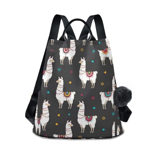 Sac à dos lamas blanc original pour femme : osez la fantaisie et voyagez l'esprit léger