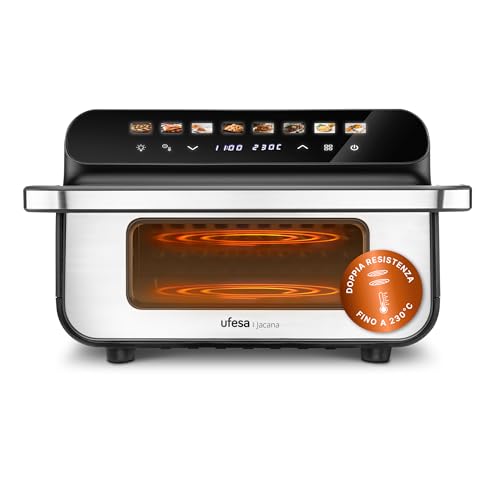 Ufesa Jacana, Friggitrice ad aria doppia resistenza 10 L, Fornetto Elettrico Ventilato Diametro...