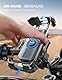 JOYROOM Handyhalterung Motorrad [Doppelt Vibrationsgedämpft] Handyhalter Fahrrad [Mit einem klick öffnen] Handy Halterung 360° Drehbar Lenker Halter für iPhone 16/15/14/13 Samsung S24/S23 Smartphone