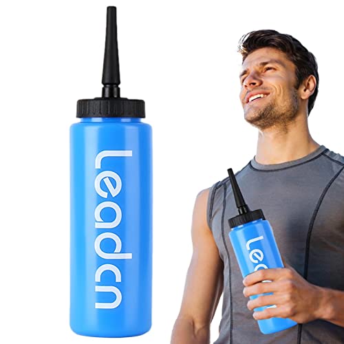 Aferzov Hockey Water Bottle | 35.2oz Portable Large Capacity Long Straw Squeeze Bottles - Refillable Cycling Water Bottles for Boxing Hockey Football Sports