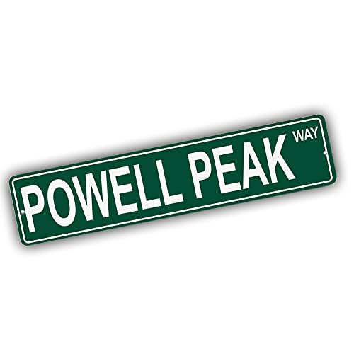 Brotherhood Aluminum Street Sign for Powell Peak - Colorado Man Cave Decor