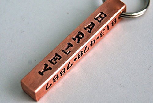 copper dog id tag