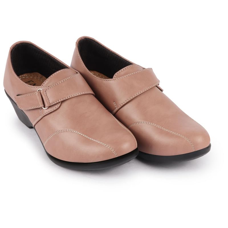 Image of FAUSTO Women's Outdoor Fashion Hook and Loop Platform Heel Wedges