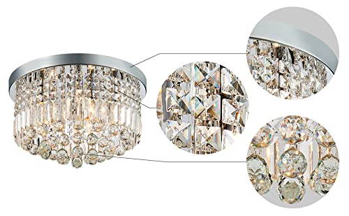 image for SM Saint Mossi Saint Mossi Modern K9 Crystal Raindrop Chandelier Light