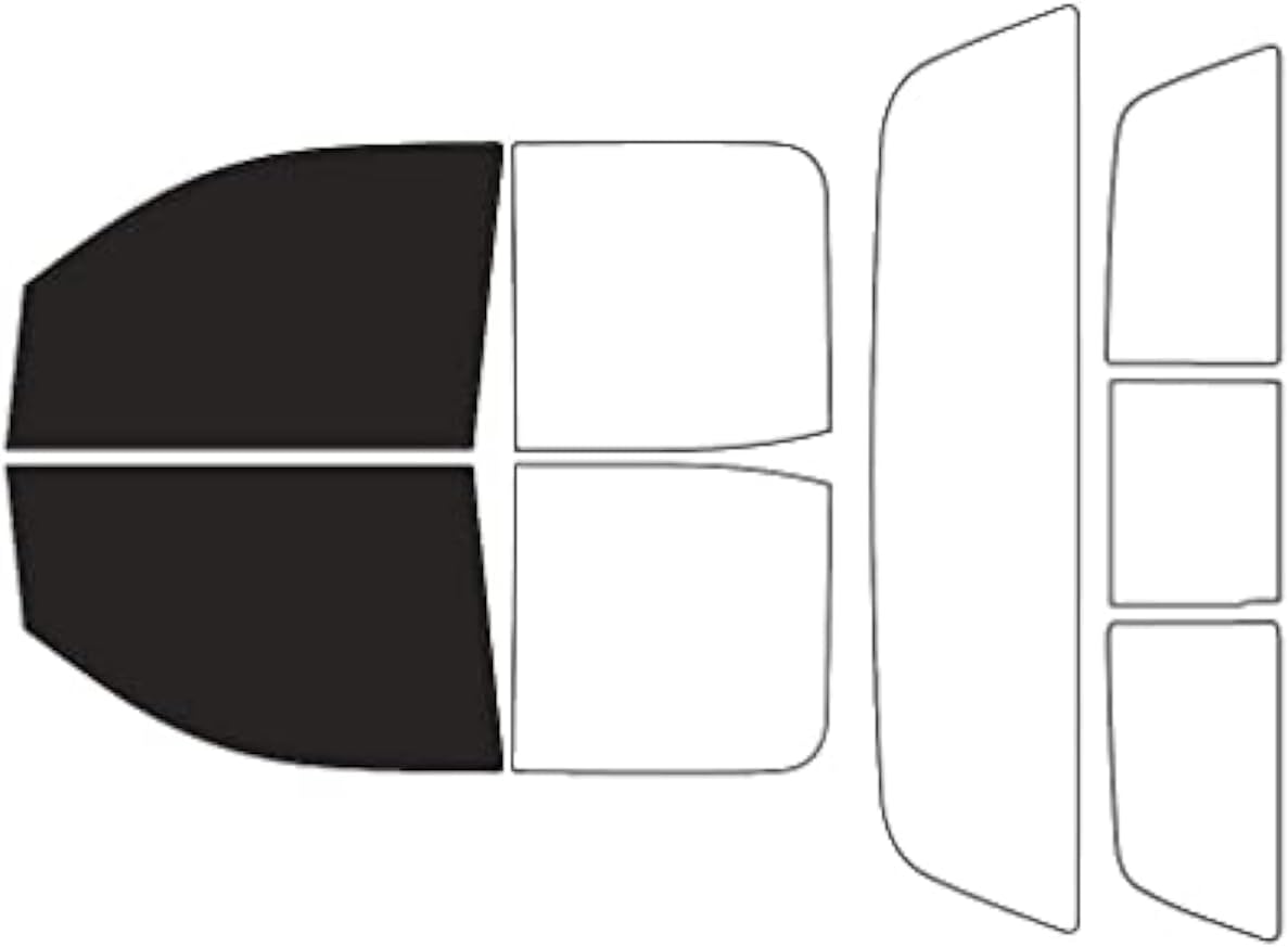 Rvinyl Window Tint Kit Compatible with GMC Sierra 2014-2018 2 Door Extended Cab - Black 20% - Single Ply No Bubble Film - Do it Yourself Vehicle Front Precut Kit