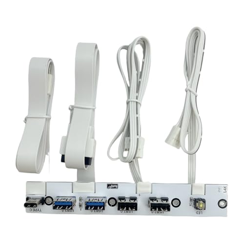 Tuesoa USB 3.0 Frontpanel-Hub IO-Panel 2-Port USB3.0+2-Port USB2.0+1-Port Type-C 20G+LED-Schalter für PC-Gehäuse Desktop