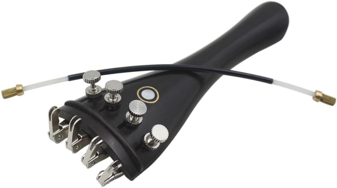 Ebony Violin Accessory with Fine Tuning Parts Black