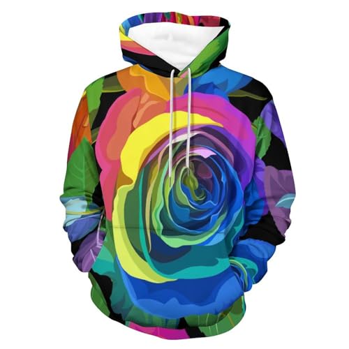 Sweats à Capuche Rose UMENG Pull Manche Longue S