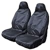 Carseatcover-UK BLKWPSPFP920 Heavy Duty Black Waterproof Car Seat Covers/Protectors – 2 x Fronts