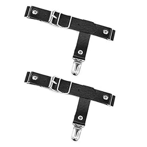 Jurxy Lederen kousenband 2 STKS bovenbeen-ring Harness Sudispenser Gothic Punk jarretels verstelbaar met metalen clip…
