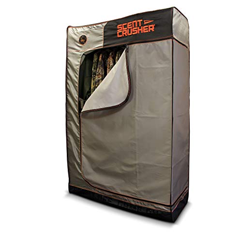 Scent Crusher Halo Series The Locker - Includes The Halo Battery Operated Portable Ozone Generator, Destroys Odors Within 30 Mins, Great Storage & Scent Elimination For Your Hunting Gear #TOP1