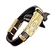 SEAMEWRFESI New 2025 Unisex Punk Men's Natural Leather Stainless Steel Gold Color Scorpion Charm Bracelet Fashion Design Cuff Bangle Gifts With You Accessories Trendy Best For Gift Women And Men