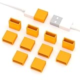 10PCS USB Port Protective Cover,USB A Male Anti Dust Plug Stopper Cap Cover Protector Lids USB Interface Protector for USB Male Ports (Yellow)