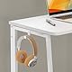 WOHOMO Klappschreibtisch Weiß, 120 cm Klappschreibtisch Einfache Montage, Kleiner Klappschreibtisch Klein, Schmaler Schreibtisch für Home Office, Arbeitszimmer, Weiß
