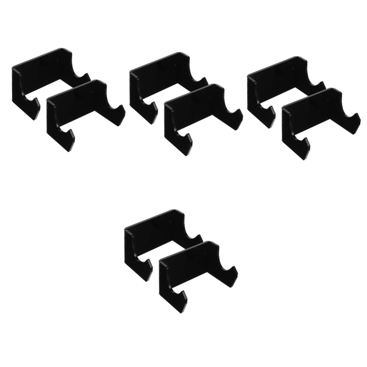 balacoo 4sets Skateboard Wall Mount Hanger Acrylic Rack Snowboard Kiteboard Storage Solution 2pcs*4