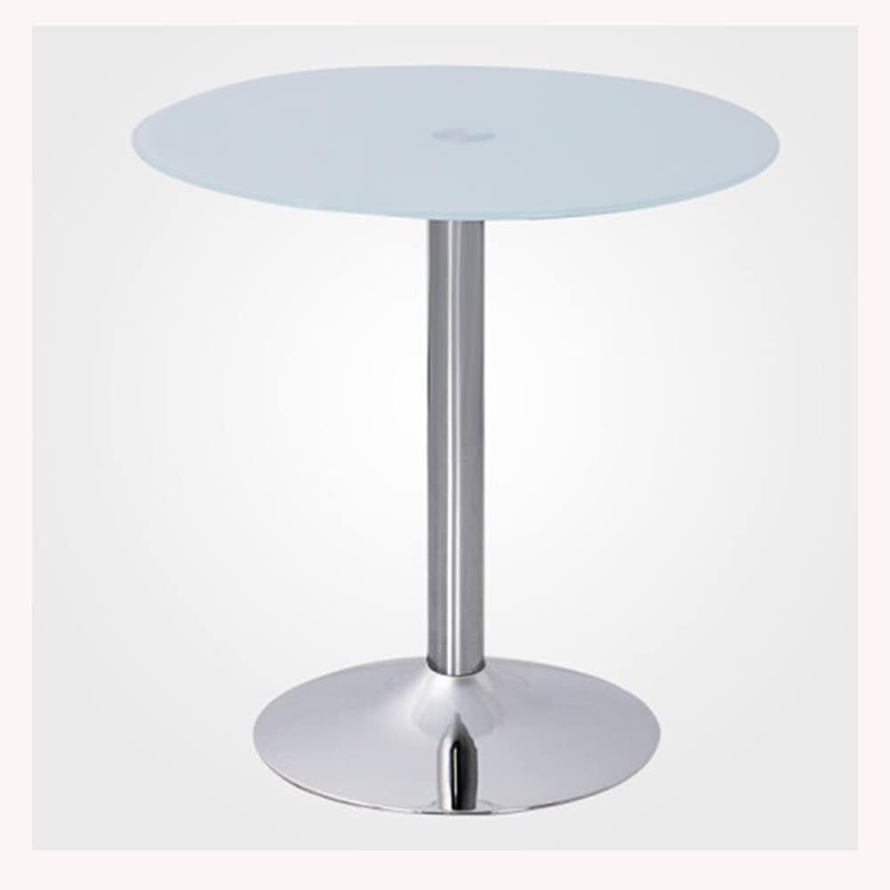 Moderno tavolo rotondo a pedale, 80 cm, tavolo da pranzo da cucina per 2-4 posti, elegante tavolo da bistrot con base bianca, perfetto per piccoli spazi e decorazione della casa