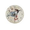 Wooden wall clocks silent hanging clock round retro farmhouse wall clock vintage a jay bird berries quartz battery operated decor clocks kitchen living room bedroom office  urban country home decor