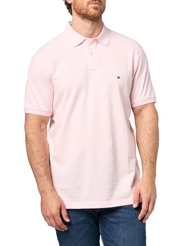 Image of Tommy Hilfiger Men's Short Sleeve Polo Shirts in Classic Fit with Stretch and Organic Pique Cotton