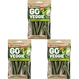 Flamingo Leckerli Hund – Veggie Stange Apfel – 12cm – 78g – glutenfrei – gesunder und zahnpflegender Snack (Packung mit 3)