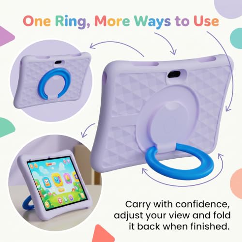 Image of Kids Tablet 10 Inch Android Tablet for Kids Comes with a Shock-Resistant Protective Case, 8GB RAM 32GB ROM Tablets Supports 1TB MicroSD 6000mAh Battery Dual Cameras 5G Wifi6 Android Tablets with Cover