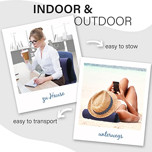 Portable Wedge Pillow Inflatable Cushion - Body Positioners Lightweight Wedge Pillow For Sleeping, Leg Elevation, Use In Bed, Travel, Camping, Fast Inflating Deflation (Blue) #TOP3