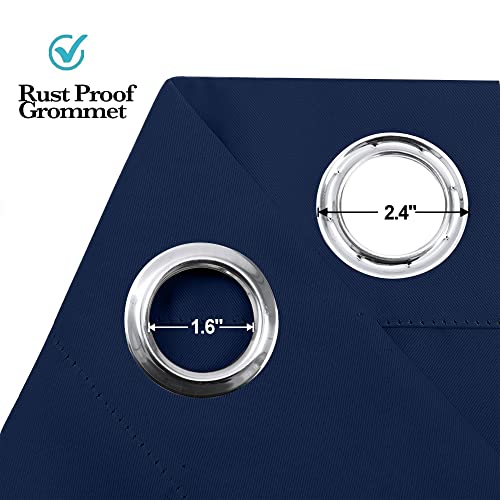 Image of RYB HOME Blackout Curtains Thermal Insulating Privacy Temporary Door Curtains for Bedroom Closet Doorway Accordion Door Interior Living Room Kids Nursery Dining, Wide 60 x Long 90 inch, Navy