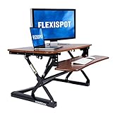 FlexiSpot Stand up Desk - 35 Height Adjustable Standing Desk Riser (Mahogany)