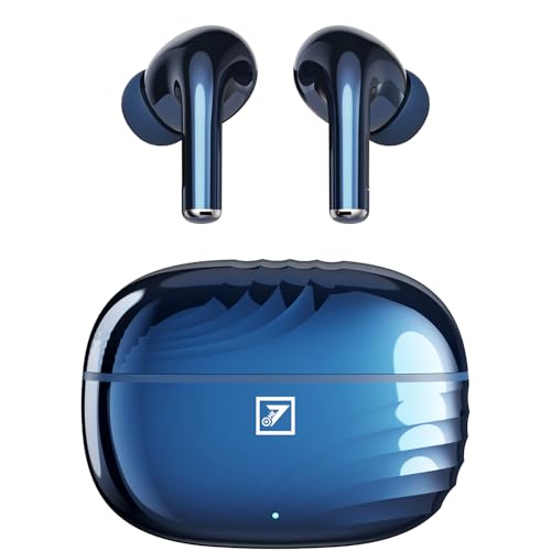 Image of ONE 7 Shine PODS Wireless in-Ear Earbuds | 13mm Dynamic Driver | Deep Bass | ENC Calling | Bluetooth v5.3 | Up to 36 Hours Playtime | Lightweight with Silicone Case (ON TWS-54) (Blue)